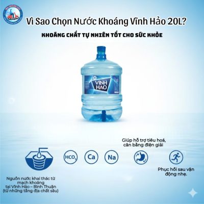 Nước khoáng Vĩnh Hảo 20L 1 Vì sao nên lựa chọn Vĩnh Hảo 20L