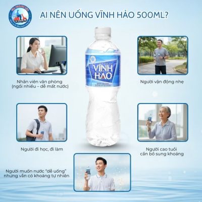 Nước khoáng Vĩnh Hảo 500ml thùng 24 chai 3 Ai nên uống Vĩnh Hảo 500m?