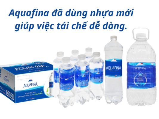 Aquafina sử dụng chai nhựa mới cho việc tái chế dễ dàng