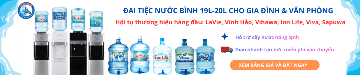 bình nước 19-20 lít cho hộ gia đình và văn phòng