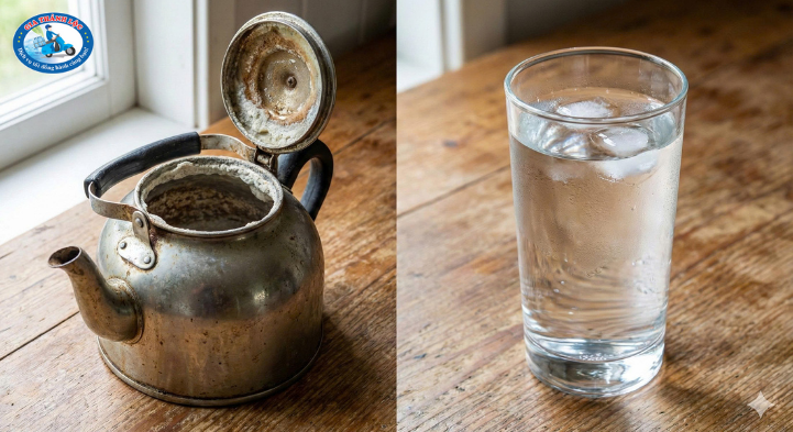 Nước Đun Sôi Lại Có Gây Ung Thư Không? Sự Thật Từ Chuyên Gia 1 Cặn trắng kết tủa làm nước mất ngon